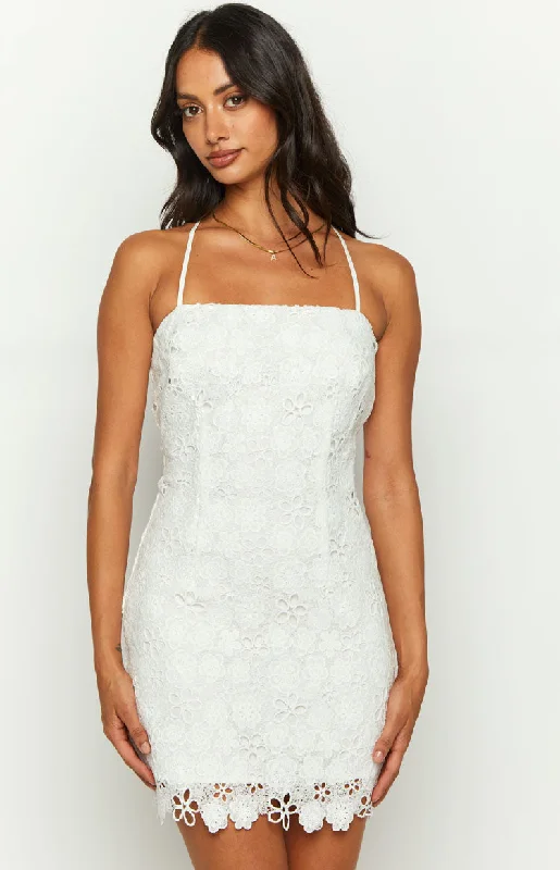 Extreme Clearance Deals Starlette White Lace Mini Dress