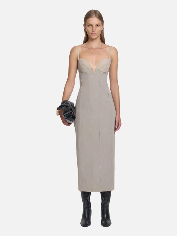 Trendy Women's Outfits for Casual Wear Aladdin Dress - Smoke Grey