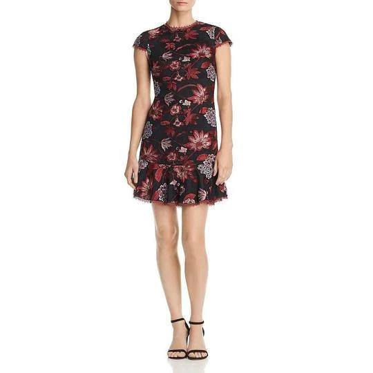 Women’s Casual Dresses Aidan by Aidan Mattox Short Floral Bodice Cap Sleeve