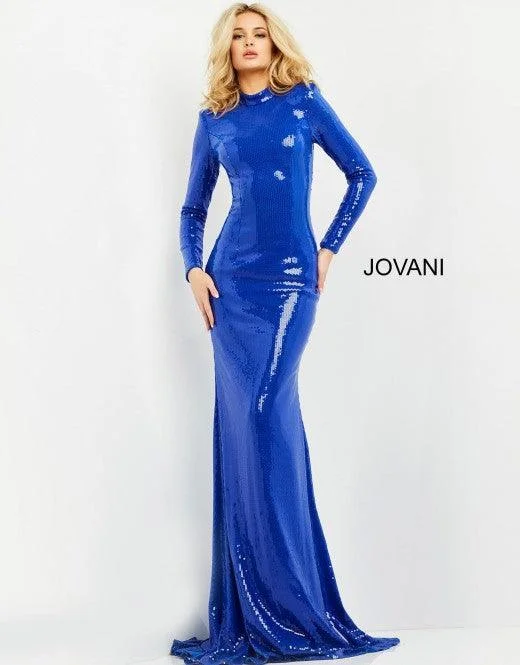 Dive Into Trendy Styles Jovani 06214 Long Sleeve Formal Prom Trumpet Dress