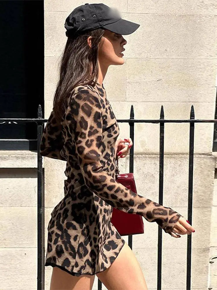 Affordable Online Boutique Iris May - Leopard mini dress