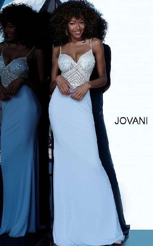 Comfort First Women's Fashion Jovani 63147 Prom Long Spaghetti Strap Formal Gown