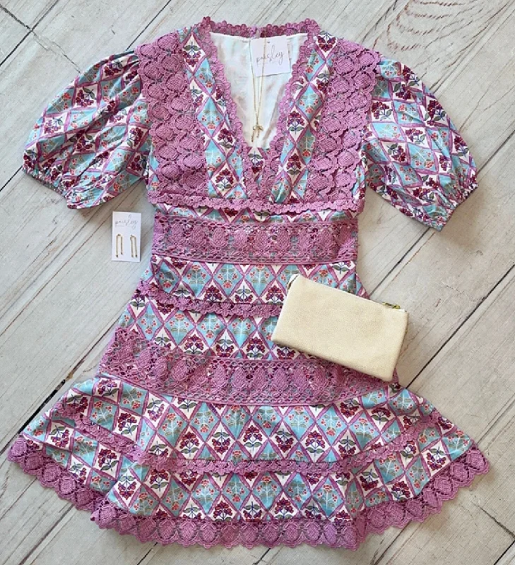 Premium Fashion Paris Floral Lace Dress