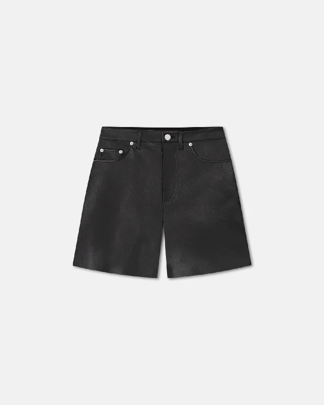 Daily Essentials Zosha - Okobor™ Alt-Leather Shorts - Black