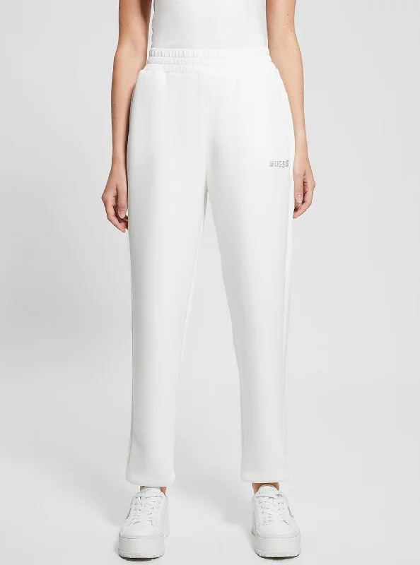 Fashion Forward Femininity White Cecilia Scuba Pants