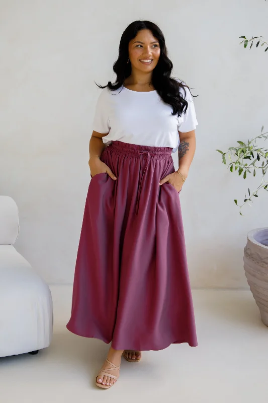 Evening Looks Lena Skirt | Rosewood Tencel