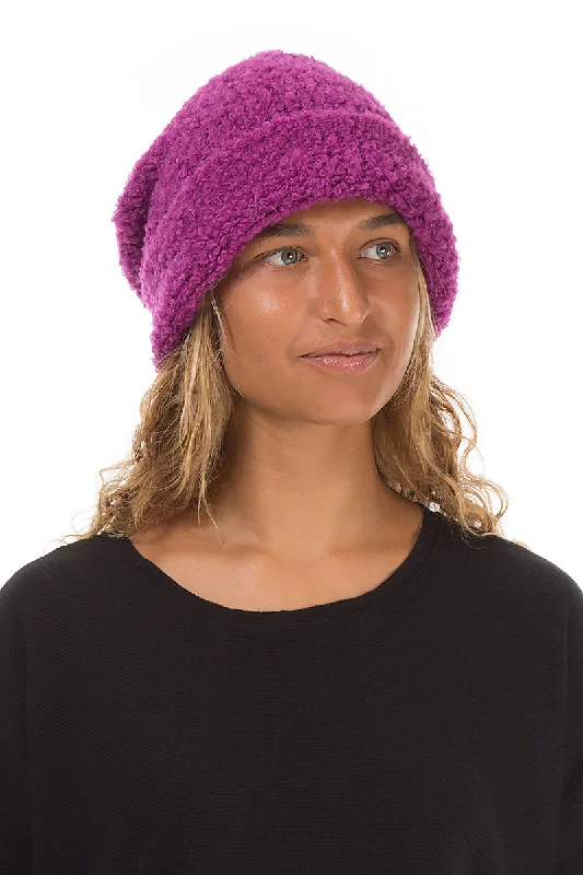 Women's Clothing Brands Royal Fuchsia Alpaca Wool Beanie Hat