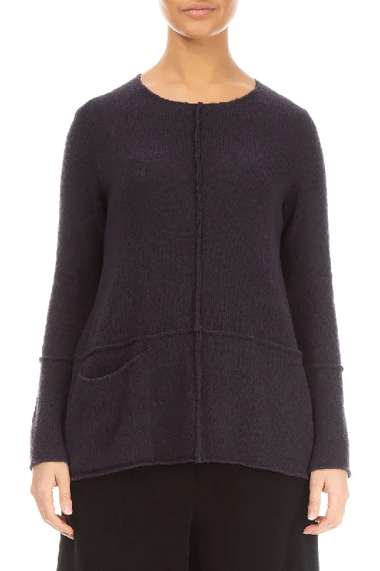 Clearance Sale Online One Pocket Purple Wool Sweater