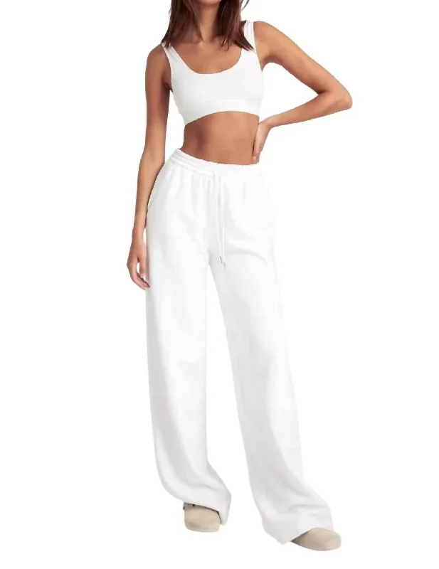 Exclusive Sale Baggy Athletic Sweatpants In White