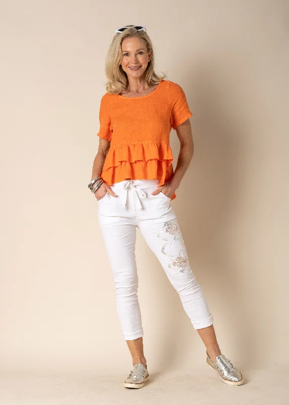 Flirty Fashion Discounts Sara Pants in White