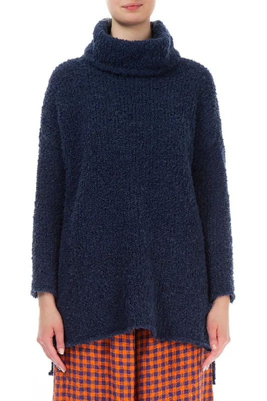 Women Wear Boutique Blue Violet Alpaca Wool Sweater