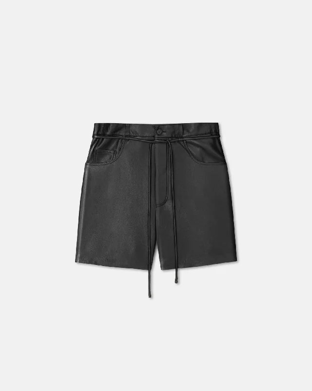 Stupidly Low Prices Scepa - Belted Okobor™ Alt-Leather Shorts - Black