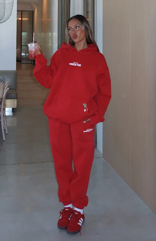 Fashionable Comfort Promotions With Love In The Moment Sweatpants Red
