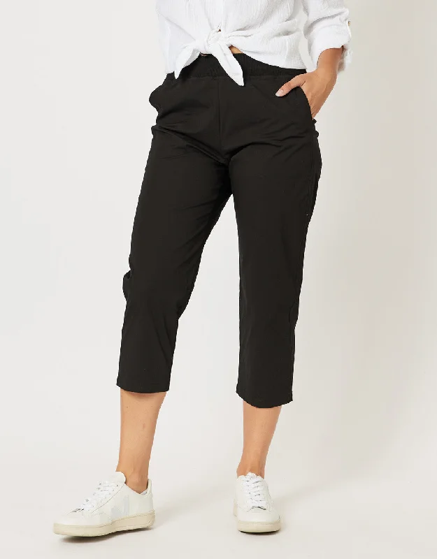 Style Upgrade Santorini Cotton Pants - Black