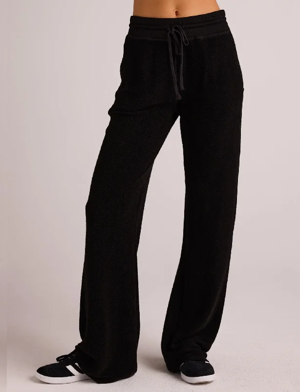 Unleash Your Style French Terry Wide Leg Sweatpant, Black