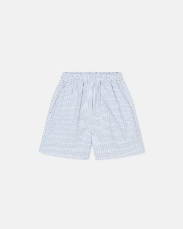 Huge Discounts This Week Exter - Striped Boxer Shorts - Blue/ Beige/ White