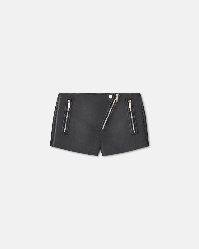 Top Deals Chara - Regenerated Leather Shorts - Black