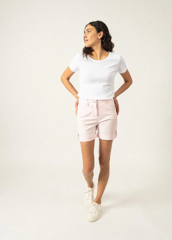 Sale Clothes Online Marie plain shorts - in cotton (ROSE)