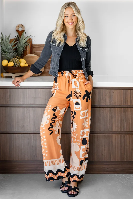 Trendy Street Style Final Sale | Lola Pants Apollo Print Sand