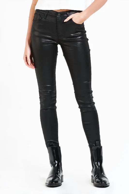 Fashion Sale Gisele High Rise Ankle Skinny Pant In Black Coated