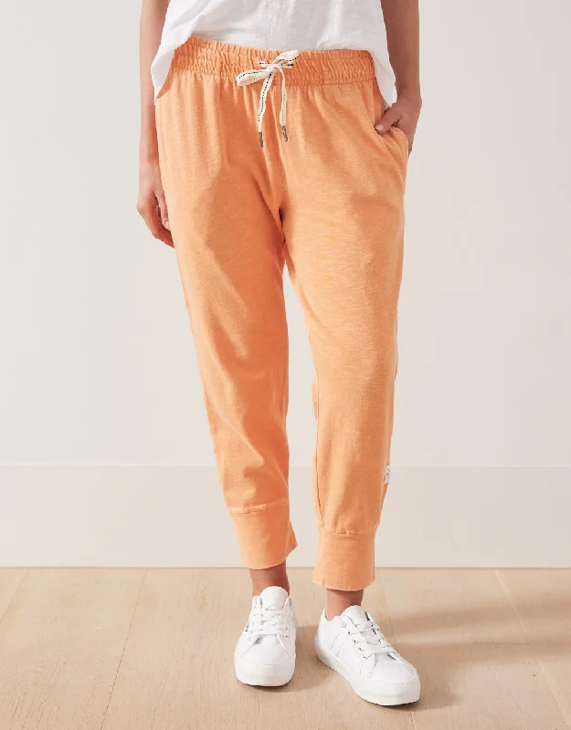 Hot Styles Washed 3/4 Brunch Pants - Peach