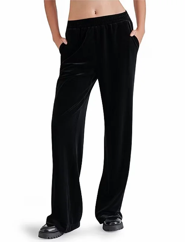 Your Timeless Wardrobe Awaits Gilda Velvet Pant, Black