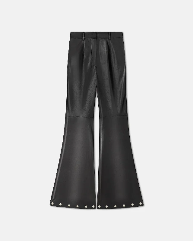 Season Offer Maylee - Studded Okobor™ Alt-Leather Pants - Black