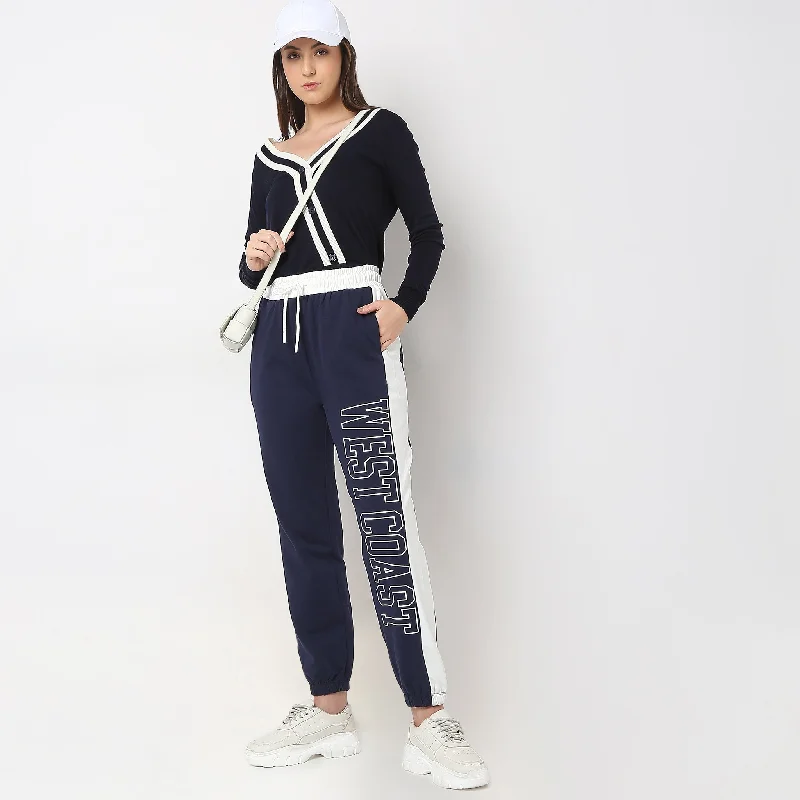 Stupidly Low Prices Relaxed Fit Printed High Rise Joggers