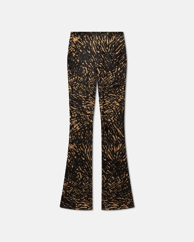 Massive Savings Matson - Crushed Velvet Flared Leggings - Fur Stroke Animal