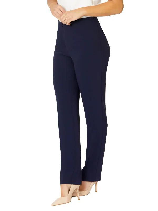 Everyday Basics Navy Crepe Straight Leg Pant