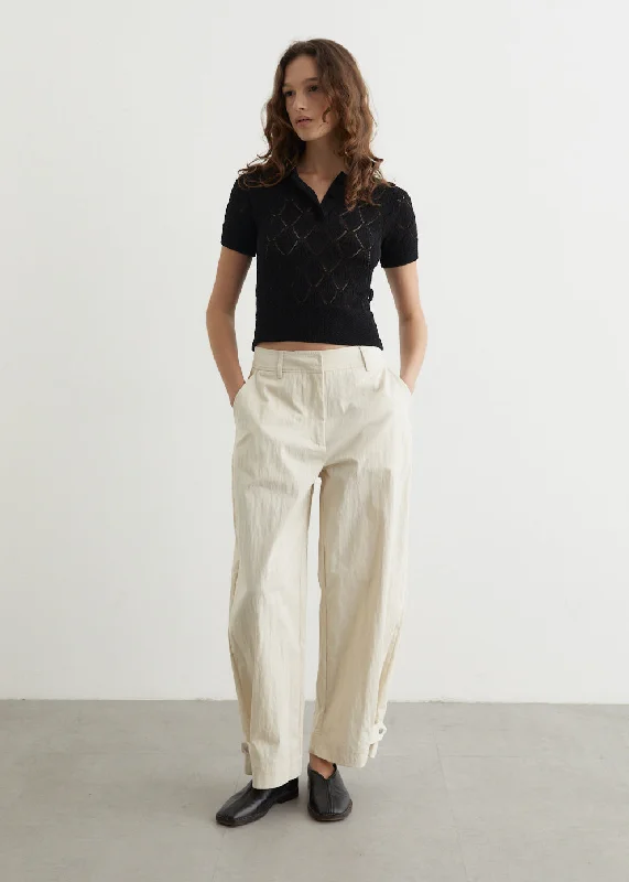 Chic And Edgy Pathway Barrel Leg Pants