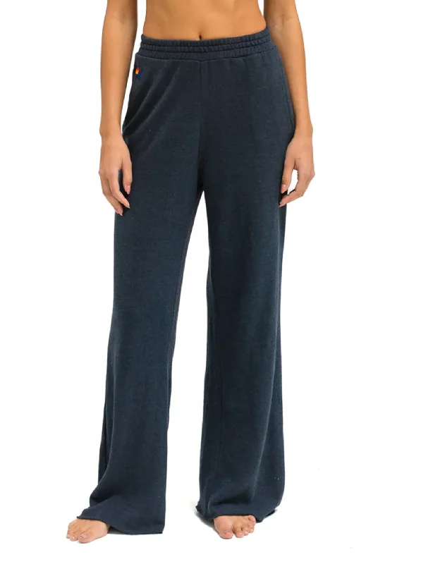 Fashion Frontiers Womens Wide Leg Pocket Sweatpants, Charcoal