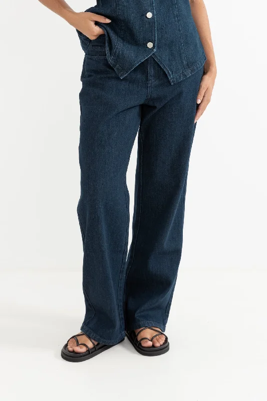 Preppy Style Hunter Mid-Rise Pant Indigo