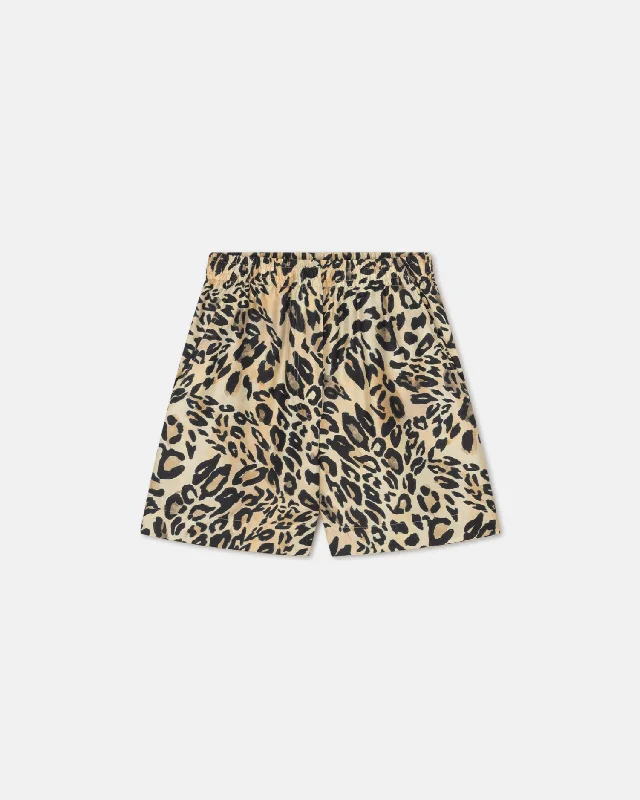 Embrace New Fashion Exter - Printed Twill-Silk Boxer Shorts - Leopard