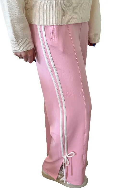 Elegant Clothing Cupid's Club Pant In Pink & White