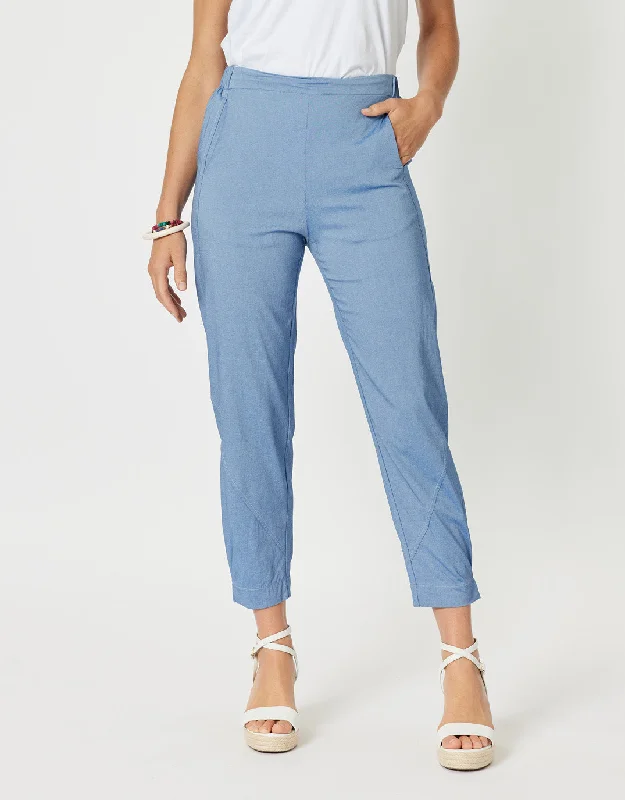 Wardrobe Update Parachute Stitch Detail Pant - Indigo Marle