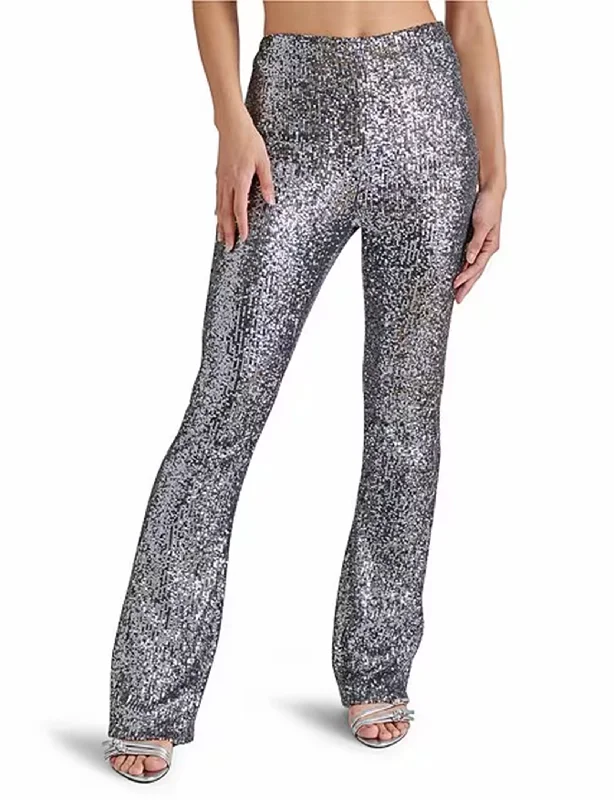 Trendy Threads Citrine Sequin Pant, Silver Grey