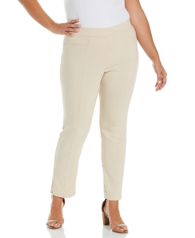 Trendy Boutique Online Plus Size Stretch Slim Leg Front Seam Pant - Comfort Fit