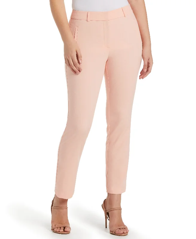 Bid Farewell To The Old Season Petite Classic Fit Clean Straight Leg Ankle Pant